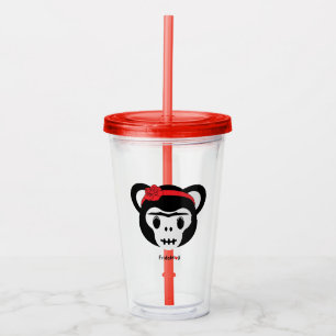Frida Kahlo   FridaMoji - Day of the Dead Monkey Acrylic Tumbler