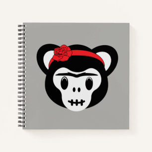 Frida Kahlo   FridaMoji - Day of the Dead Monkey Notebook
