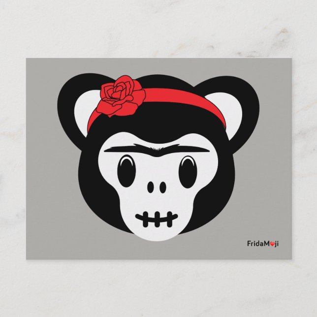 Frida Kahlo | FridaMoji - Day of the Dead Monkey Postcard (Front)