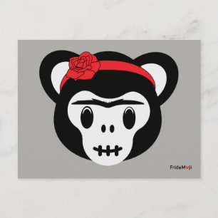Frida Kahlo   FridaMoji - Day of the Dead Monkey Postcard