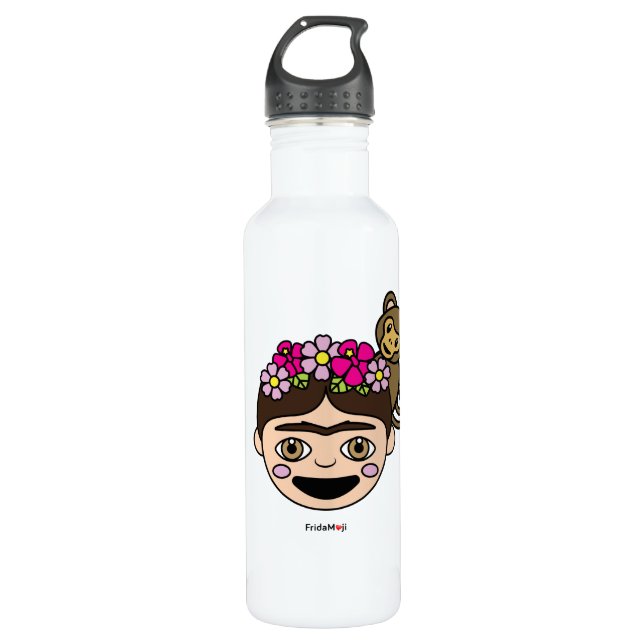 Frida Kahlo | FridaMoji - Happy Frida 710 Ml Water Bottle (Front)