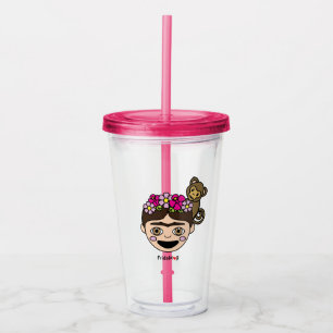 Frida Kahlo   FridaMoji - Happy Frida Acrylic Tumbler