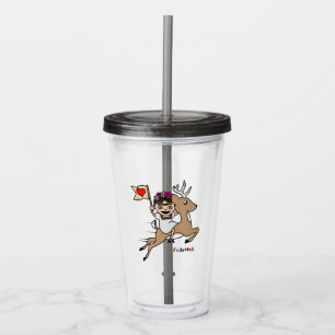 Frida Kahlo   FridaMoji - Reindeer Acrylic Tumbler