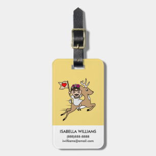 Frida Kahlo   FridaMoji - Reindeer Luggage Tag