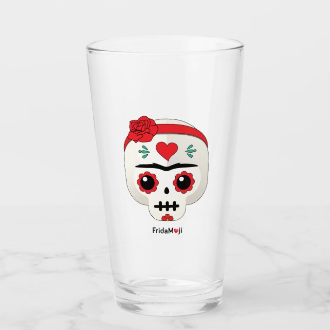 Frida Kahlo | FridaMoji - Sugar Skull Glass (Front)