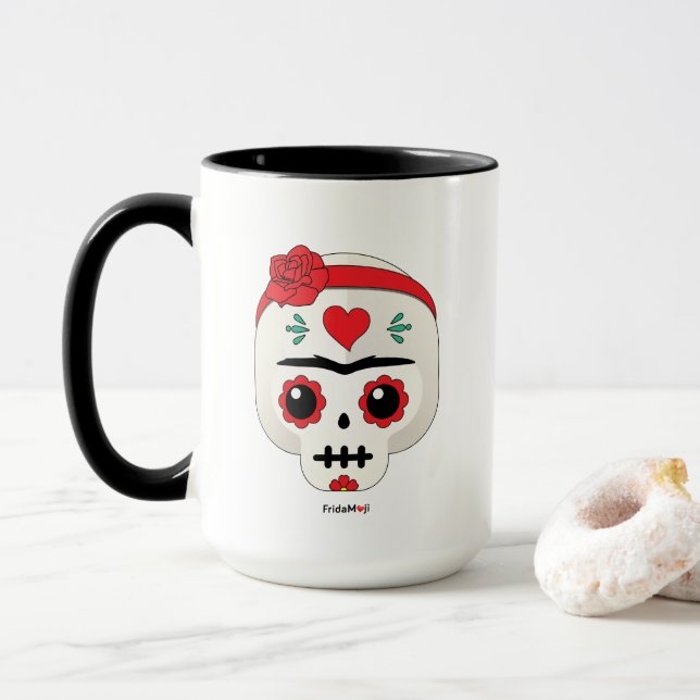 Frida Kahlo | FridaMoji - Sugar Skull Mug (With Donut)