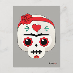 Frida Kahlo   FridaMoji - Sugar Skull Postcard