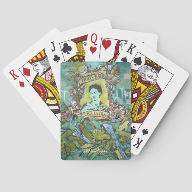 Frida Kahlo Graffiti Playing Cards (Back)