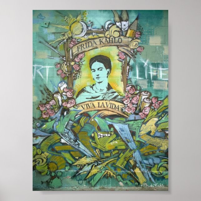 Frida Kahlo Graffiti Poster (Front)