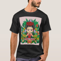 Frida Kahlo heart flowers aesthetic Graphic T-Shir