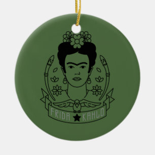 Frida Kahlo   Heroína Ceramic Tree Decoration