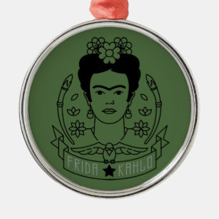 Frida Kahlo   Heroína Metal Tree Decoration