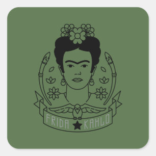 Frida Kahlo   Heroína Square Sticker