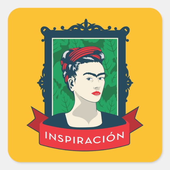 Frida Kahlo | Inspiración Square Sticker (Front)