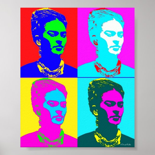 Frida Kahlo Inspired Portrait Poster (Front)