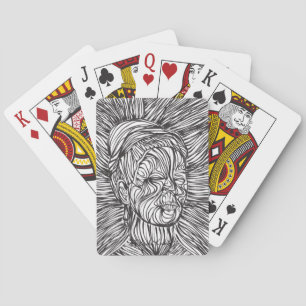 Frida Kahlo Lines Portrait Playing Cards