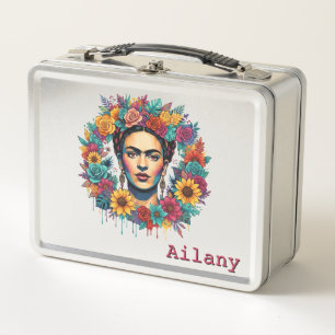 Frida Kahlo Metal Lunch Box