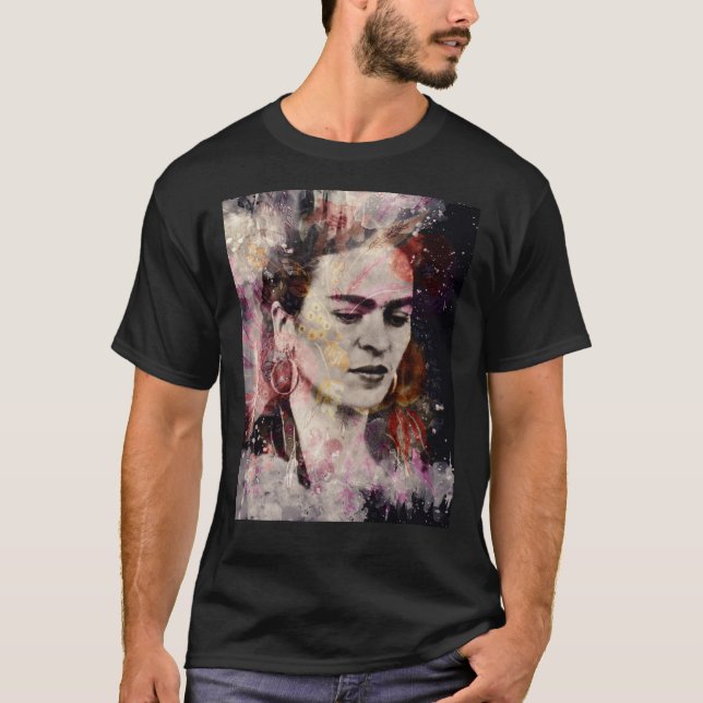 FRIDA KAHLO Mexican Feminist portrait painting Art T-Shirt (Front)
