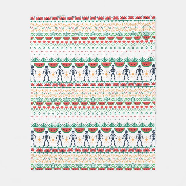 Frida Kahlo | Mexican Graphic Fleece Blanket (Front)