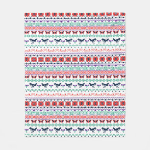 Frida Kahlo   Mexican Pattern Fleece Blanket