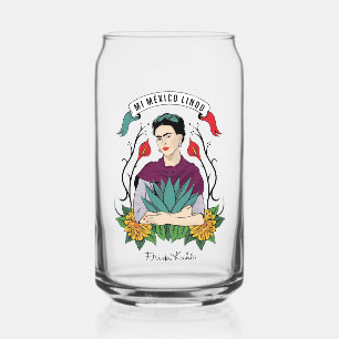 Frida Kahlo   Mi Mexico Lindo Can Glass