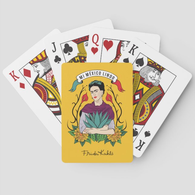 Frida Kahlo | Mi Mexico Lindo Playing Cards (Back)