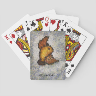 Frida Kahlo Monet-Style Bird Painting Playing Cards