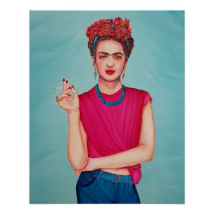 Frida Kahlo oil painting Poster