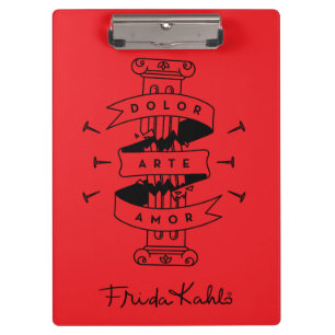 Frida Kahlo Pain Art Love Clipboard
