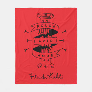 Frida Kahlo   Pain Art Love Fleece Blanket