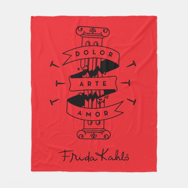 Frida Kahlo | Pain Art Love Fleece Blanket (Front)