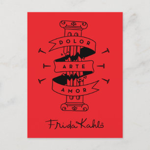 Frida Kahlo   Pain Art Love Postcard