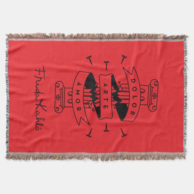 Frida Kahlo | Pain Art Love Throw Blanket (Front)