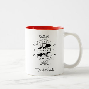 Frida Kahlo Pain Art Love Two-Tone Coffee Mug