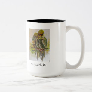 Frida Kahlo Painted Birds Two-Tone Coffee Mug