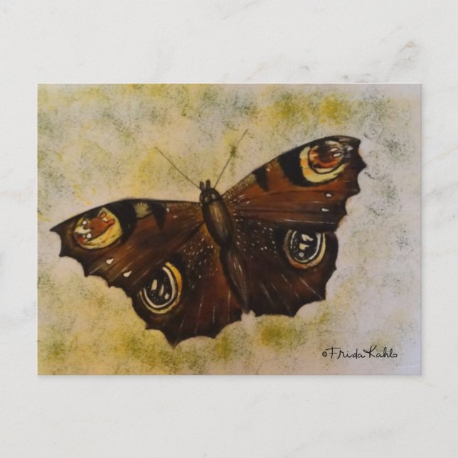 Frida Kahlo Painted Butterfly Postcard (Front)
