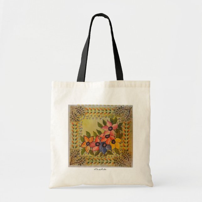 Frida Kahlo Painted Flores Tote Bag (Front)