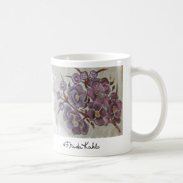 Frida Kahlo Painted Flowers Coffee Mug (Right)