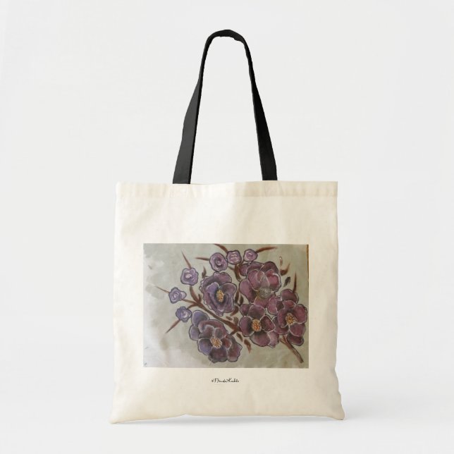 Frida Kahlo Painted Flowers Tote Bag (Front)
