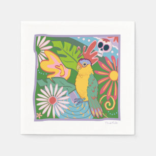 Frida Kahlo Parrot Graphic Napkin