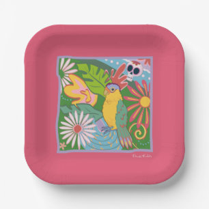 Frida Kahlo Parrot Graphic Paper Plate