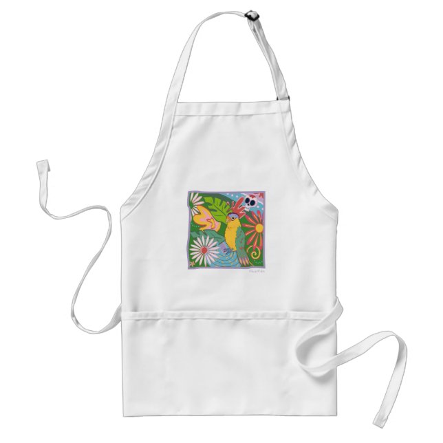 Frida Kahlo Parrot Graphic Standard Apron (Front)