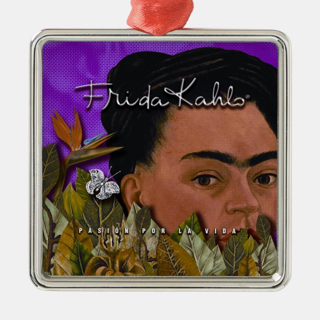 Frida Kahlo Pasion Por La Vida Metal Tree Decoration (Front)
