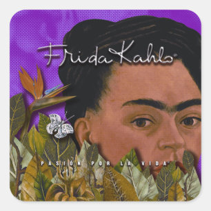Frida Kahlo Pasion Por La Vida Square Sticker