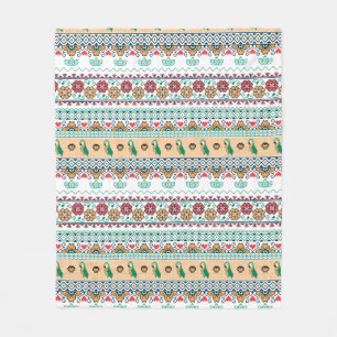 Frida Kahlo   Patrón de Colores Fleece Blanket