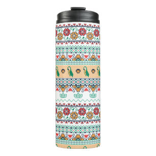 Frida Kahlo Patrón de Colores Thermal Tumbler