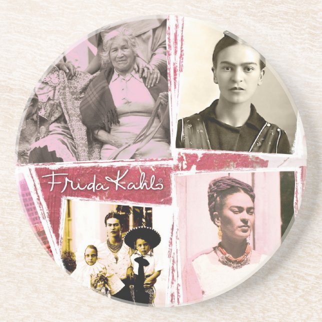 Frida Kahlo Photo Montage Coaster (Front)