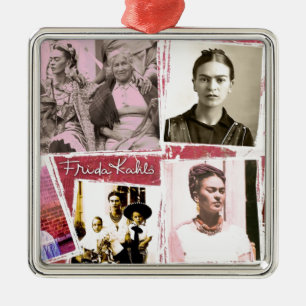 Frida Kahlo Photo Montage Metal Tree Decoration