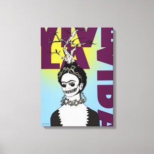 Frida Kahlo Pop Art Portrait Canvas Print