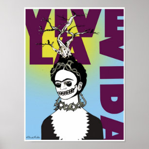 Frida Kahlo Pop Art Portrait Poster